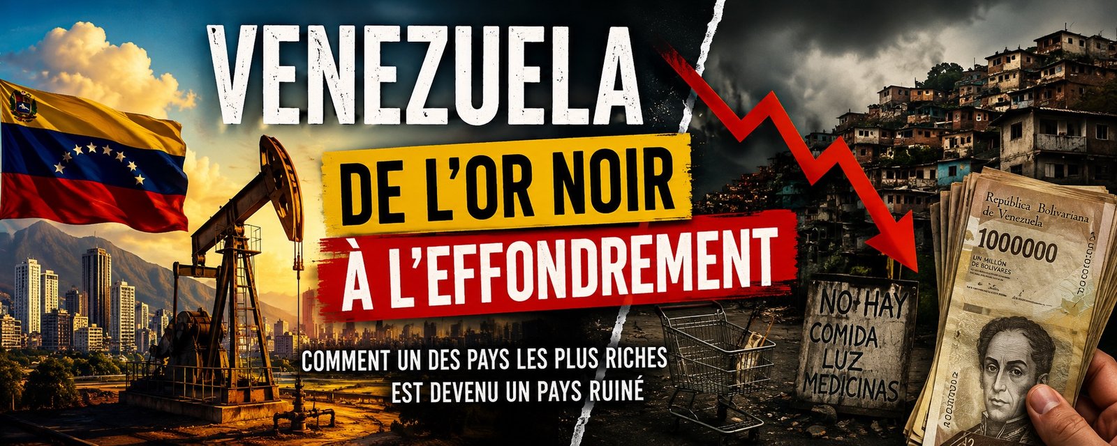 Illustration de l’article « Comment le Venezuela est passé de la prospérité pétrolière à l’effondrement économique ? »